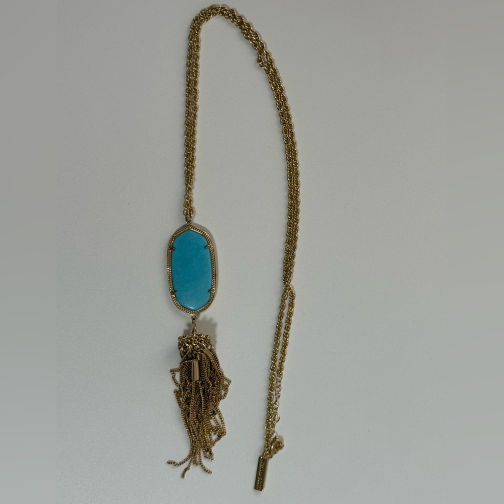 Kendra Scott Gold Turquoise Rayne Necklace